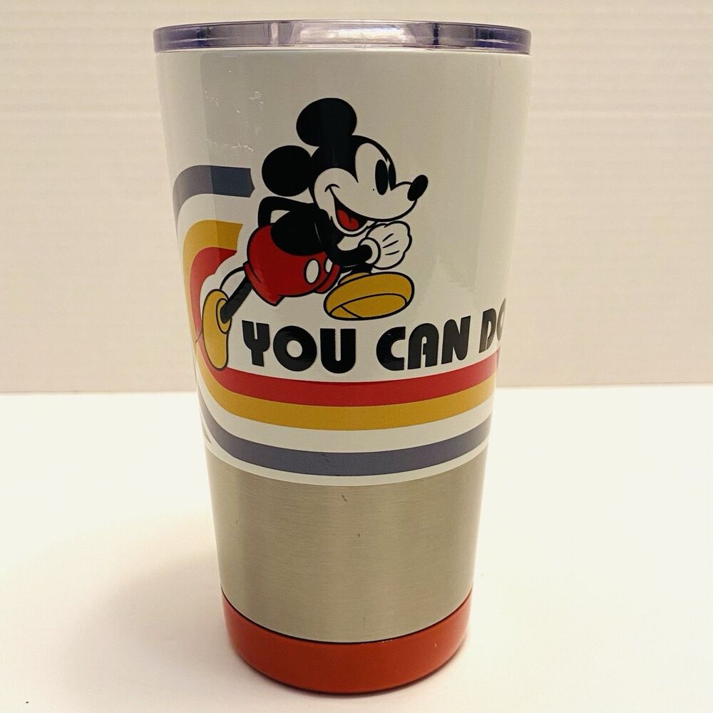 Disney Mickey Mouse Tumbler Stainless Steel You Can Do It Mug 15oz Hallmark